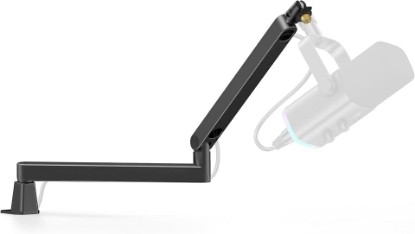 Picture of InnoGear Low Profile Mic Arm Boom Arm Microphone Stand Desk Mount, Black | for Fifine AM8 K669B Elgato Blue Yeti Shure SM58 SM7B, 3.3lb Weight Capacity, Vibration Resistant, Adjustable Angle