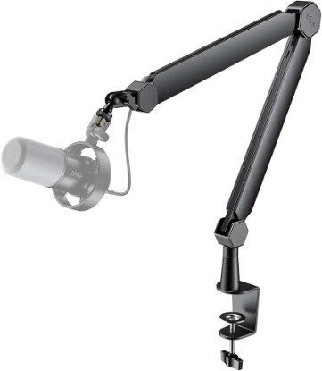 Picture of FIFINE BM66 Heavy Metal Microphone Boom Arm Stand for Podcast Recording | Mic Arm Stand,Desk Clamp, Cable Channels, 3/8" to 5/8" Threads, for Podcast, Vocal Recording, Gaming Global Recycled Standard