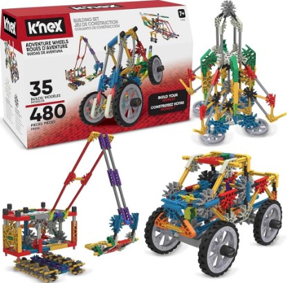 Picture of K'NEX - Adventure Wheels Building Set - 480 Pieces‚ STEM Building, Creative Construction Set‚ Ages 7+ - Amazon Exclusive