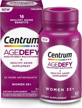 Picture of Centrum Age Defy for Women 35 and Over, 60 Tablets​ | High-Potency Multivitamin and Healthy Aging Supplement ,Multivitamin with Resveratrol, and Niacin for NAD+ Level Support