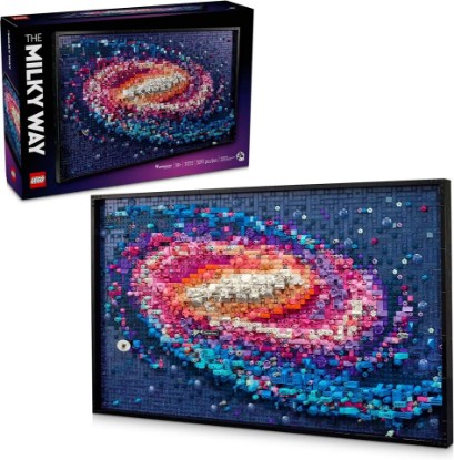 Picture of LEGO Art The Milky Way Galaxy Building Set - Space Decor DIY Kits for Adults for Bedroom wall, Ages 18+ - Gift Ideas for Astronomy Lovers, Men & Women - Includes Frame for Display - 31212