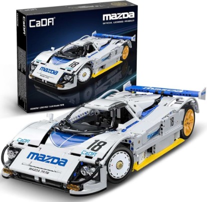 Picture of CaDA C63007W Mazda 787B Racing Car Building Blocks,1797 PCS 1:10 Licensed Supercar Technik Model Set with Rotary Engine Simulation