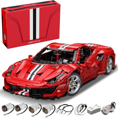 Picture of CaDA Master C61042W Super Car Building Kit, MOC Remote Control Car, 1:8 RC Collectible Scale Model Technique Car Blocks Set for Adults (3187 PCS)