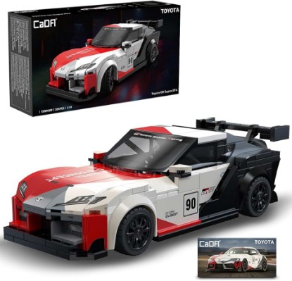 Picture of CaDA C55041W Toyota GR Supra GT4 Building Blocks Car, 1:24 Scale Official Licensed GT Racing Car Model, 324 Pieces for Adults & Teens