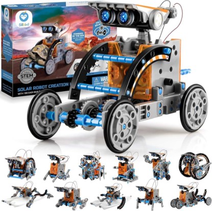 Picture of Sillbird 12-in-1 Solar Robot Building Kit STEM Gift for Boys Ages 8-13 | Powered by the Sun, Engineering Skills, DIY Educational Kit, Birthday Presents for Kids, Buildable Learning Set, 190 Pieces