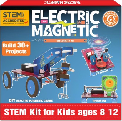 Picture of Butterfly EduFields 30in1 STEM Science Projects Kit for Kids Ages 8-10-12 | 30 STEM science projects with electricity and magnetism for kids ages 8-10 8-12, building engineering Kit For Boys and Girls