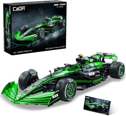 Picture of CaDA C64010W Kick Sauber F1 Team C44 Racing Building Set,MOC 1:8 F1 Building Block Car,Formula 1 Championship Super Car Model for Adults (2553pcs)