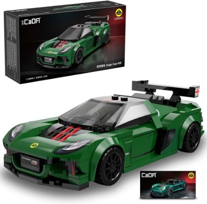 Picture of CaDA C55043W Lotus Exige Cup 430 Building Blocks Car,1:24 Scale Official Licensed Sports Car Model,319 Pieces Collectible Set for Adults & Teens