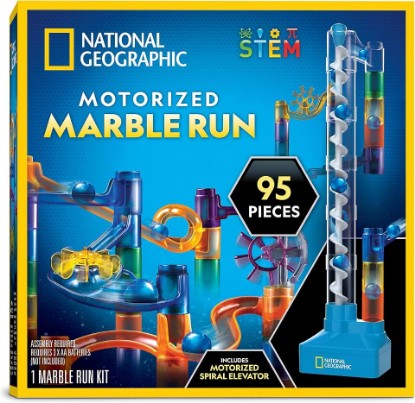 Picture of National Geographic Marble Run Building Set with Motorized Elevator | 20 Marbles, Perpetual Motion Machine, Marble Maze, Physics Learning, Storage Bag, STEM Toy, Creative Construction