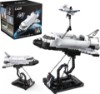 Picture of CADA Bricks - NASA Space Shuttle Discovery Building Set with Satellite & Display Stand, 475 Pieces, NASA Shuttle Model Kit, Compatible with Major Brick Brands