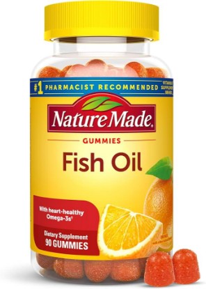 Picture of Nature Made Fish Oil Omega 3 Gummies, 90 Gummies | Omega 3 Fish Oil Supplements for Healthy Heart Support, Orange Flavored Gummies, 45 Day Supply