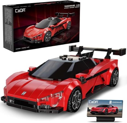 Picture of CaDA C55045W Yang Wang U9 Supercar Building Blocks, 291 PCS Super Racing Car Model Kit for Adults, BYD Authorized Supercar Replica for Display & Collection