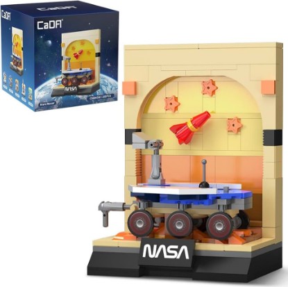 Picture of CaDA C56045W NASA Space Exploration Building Block Set, Including Mars Rover, Rocket and Space Station, 192-piece Aerospace-Themed Assembly Model, Suitable for Ages 14+