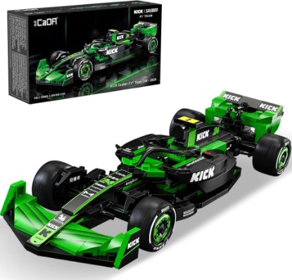 Picture of CaDA C55032W Kick Sauber F1 Team C44 Racing Building Set,MOC 1:24 Racing Car Brick Kit,Collectible Display Model for Adults Home Decor（314 pcs）
