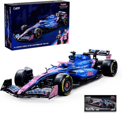 Picture of CaDA 1:8 Scale BWT Alpine A525 Formula 1 Car Building Kit 2173pcs C64012W