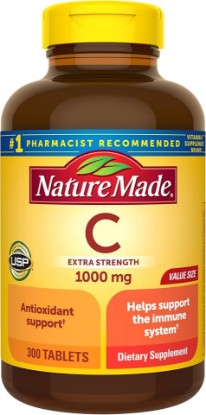 Picture of Nature Made Extra Strength Vitamin C 1000 mg Tablets, 300 Count | Adult Vitamin C Tablets for Immune Support and Antioxidant Support, 300 Day Supply