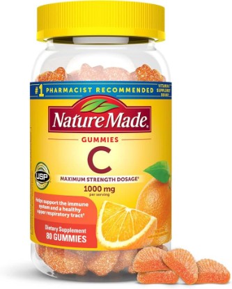 Picture of Nature Made Vitamin C Gummies, Maximum Strength Dosage, 80 Count | Vitamin C 1000mg per Serving, Adult Vitamin C Immune Support Gummies, Daily Immune Support, Tangerine Flavor, 20 Day Supply