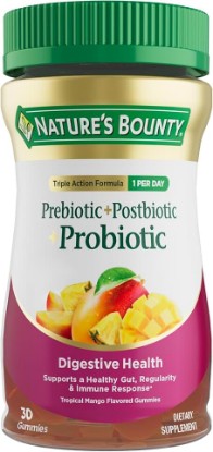 Picture of Nature’s Bounty Pre + Pro + Postbiotic Gummies, Tropical Mango, 30 Count
