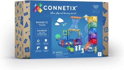 Picture of CONNETIX Magnetic Tiles Rainbow Ball Run Expansion Pack, 66 Pieces