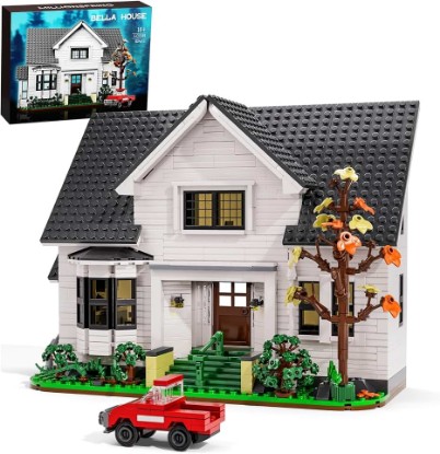 Picture of Bella House Building Block Set Romance Film Architecture Fans Kit Compatible with Lego, Creative Collectible Gift for Adult 18+ Valentine Halloween Christmas (1224 Pcs)