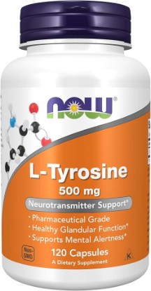 Picture of NOW L-Tyrosine 500 mg,120 Capsules