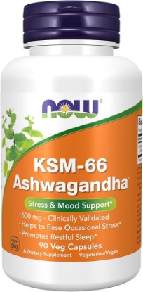 Picture of Now Supplements, KSM-66 Ashwagandha®, Stress & Sleep Support*, 90 Veg Caps