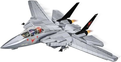 Picture of COBI Grumman F-14 Tomcat TOP Gun™, 1:48 Scale, 869 Pieces, 2 Figures | Pad-printed details, movable variable-sweep wings, retractable landing gear, weaponry, display stand, EU-made parts, ages 9+