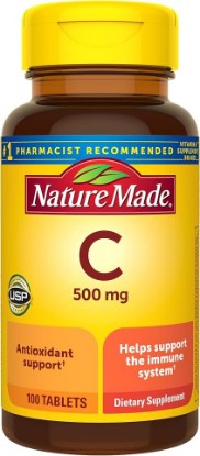 Picture of Nature Made Vitamin C 500 mg Tablets for Daily Immune Support, 100 Count | Adult Vitamin C Tablets for Immune Support and Antioxidant Support, 100 Day Supply