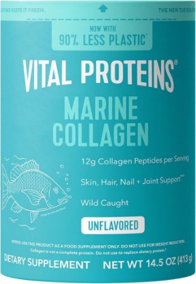 Picture of Vital Proteins Marine Collagen Peptides Powder, 14.5oz | Marine Collagen Peptides, Supports Hair Skin Nails & Joints, Hydrolyzed Collagen, 12g Per Serving, 34 Servings