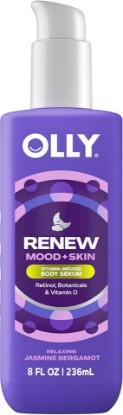 Picture of OLLY Renew Body Lotion-Serum Nourishing Cleanser 8oz | For Skin Barrier Repair, Deep Hydration, Jasmine Bergamot Scent, with Vitamin D, Retinol & Botanicals