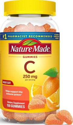 Picture of Nature Made Vitamin C Gummies 250mg per Serving, 150 Count | Adult Vitamin C Immune Support Gummies for Daily Immune Support and Antioxidant Support, Tangerine Flavor, 75 Day Supply