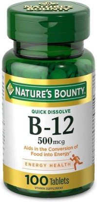 Picture of Nature’s Bounty Vitamin B-12 500 mcg, 100 Count (Pack of 2)