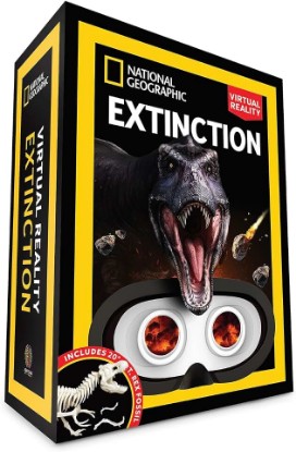 Picture of National Geographic Extinction- Kids VR STEM Science Kit, Gift Ages 8-12 | Virtual reality goggles, AR dinosaur discovery, 40-page book, 20in T-rex fossil build & display, learn archaeology & history