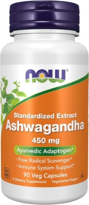 Picture of NOW Supplements, Ashwagandha (Withania somnifera) 450 mg (Standardized Extract), 90 Veg Capsules