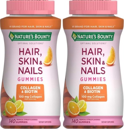 Picture of Nature's Bounty with Biotin and Collagen, Citrus Gummies, 140 Ct (Pack of 2)