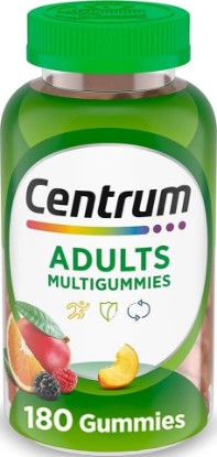 Picture of Centrum MultiGummies for Adults, Assorted Fruit Flavors, 180 Count | Contains B Vitamins, Vitamin C, Vitamin E and Antioxidants, Supports Healthy Immune Response, GLP-1 Support GreenCircle Certified: Certified Environmental Facts Label