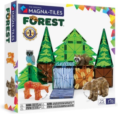 Picture of MAGNA-TILES Forest Animals 25-Piece Magnetic Construction Set, The ORIGINAL Magnetic Building Brand