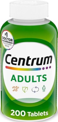 Picture of Centrum Adult Multivitamin/Multimineral Supplement with Antioxidants, Zinc, Vitamin D3 and B Vitamins, Gluten Free, Non-GMO Ingredients - 200 Count
