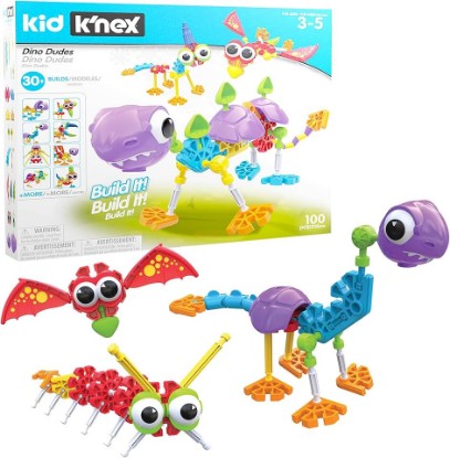 Picture of KID K'NEX - Dino Dudes Set ‚ 100 Pieces, Preschool STEM Building, Kid Construction Set, Creative Play‚ Ages 3+