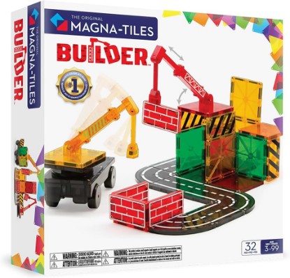 Picture of MAGNA-TILES Builder 32-Piece Magnetic Construction Set, The Original Magnetic Building Brand