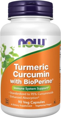 Picture of Now Supplements, Turmeric Curcumin with BioPerine, 90 Veg Caps