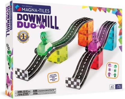 Picture of MAGNA-TILES Downhill Duo 40-Piece Magnetic Construction Set, The Original Magnetic Building Brand