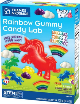 Picture of Thames & Kosmos Rainbow Gummy Candy Lab - Unicorns, Clouds & Rainbows! Sweet Science STEM Experiment Kit, Make Your Own Gummy Candies in Cool Shapes & Colors