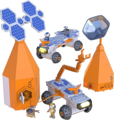 Picture of Educational Insights Circuit Explorer Rover Snap Together STEM Kit | Snap Circuit Board for Kids, STEM Kits for Kids Age 6-8, Space Circuits Engineering Kit, Battery-Powered Building Set