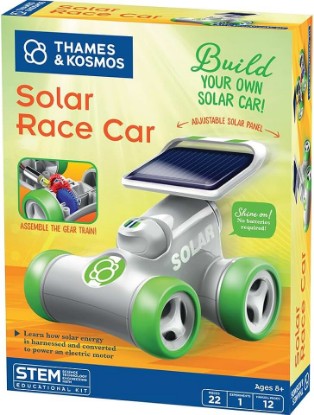 Picture of Thames & Kosmos Solar Race Car STEM Experiment Kit | Build a Solar-Powered Race Car | No Batteries Required | Learn About Photovoltaic Technology & Sustainability | Solar Panel Included | for Ages 8+