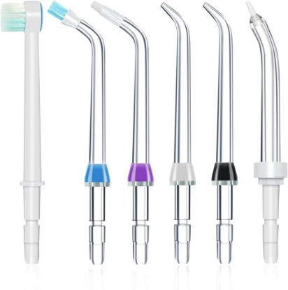 Picture of Replacement Tips for Waterpik Water Flosser,Replacement Classic Jet Tips Compatible Brush Heads for Waterpik (AquaFlosser 6 Tips)