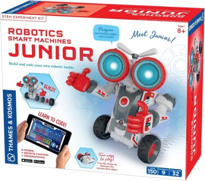 Picture of Thames & Kosmos Robotics Smart Machines Junior STEM Kit, Build & Code Your Robot’s Movements, Speed, Lights & Sounds, for Ages 8+, Use Screen-Free w/Built-in Buttons or via Block-Based Coding App