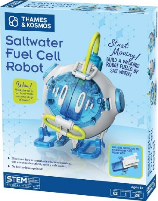 Picture of Thames & Kosmos Saltwater Fuel Cell Robot STEM Experiment Kit | Build a Walking Robot, No Batteries Required, Walks Up to 1 Hour on 1 Drop of Salt Water, Explore Non-Toxic, Renewable Energy, Ages 8+