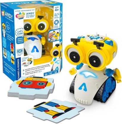Picture of Thames & Kosmos Andy: The Code & Play Robot | Screen-Free Coding & Robotics Kit for Ages 4+ | Pre-Built Robot w/Intuitive Buttons for Preschoolers to Start Programming! | No Smart Device Required