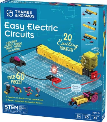 Picture of Thames & Kosmos Easy Electric Circuits STEM Kit | Essential Circuitry Set | 15 Experiments, 5 Motorized Models - Electricity, Current, Voltage, LEDs & More | Innovative, Easy-to-Use Building System